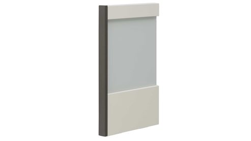 Paneel Interliving aus Holz in Weiß Interliving Schlafzimmer Serie 1033 – Paneel-Set weißes Glas & Holz – zweiteilig