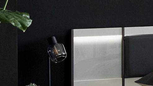 Möbelbeleuchtung Interliving aus Kunststoff in Weiß Interliving Schlafzimmer Serie 1033 – Paneelbeleuchtung zweiteilig