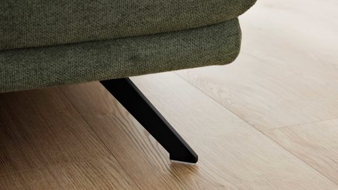 Polsterhocker Interliving aus Stoff in Grün Interliving Sofa Serie 4303 – XXL-Hocker moosgrüner Pfotenstoff Cyber - ca. 126 x 76 cm