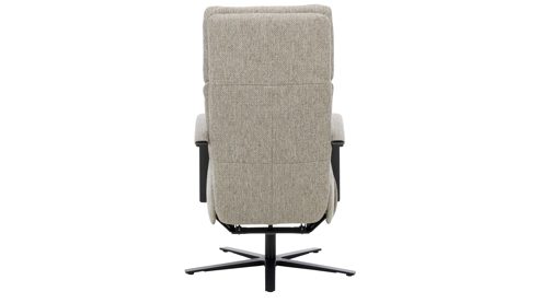 Relaxsessel Interliving aus Stoff in Hellgrau Interliving Sessel Serie 4565 silberfarbener Webstoff Jazz & schwarzer Sternfuß