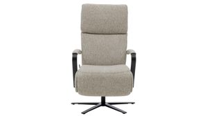 Relaxsessel Interliving aus Stoff in Hellgrau Interliving Sessel Serie 4565 silberfarbener Webstoff Jazz & schwarzer Sternfuß