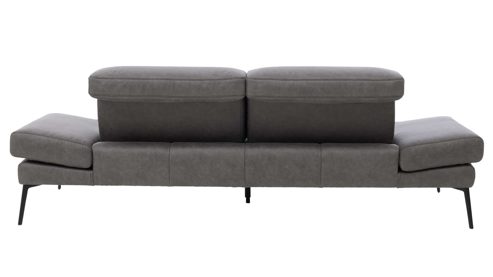 Zweisitzer Interliving aus Stoff in Dunkelgrau Interliving Sofa Serie 4460 - Zweisitzer SR70 grauer Bezug Clint & schwarze Metallfüße - Länge ca. 232 cm