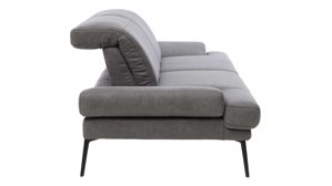 Zweisitzer Interliving aus Stoff in Dunkelgrau Interliving Sofa Serie 4460 - Zweisitzer SR80 grauer Bezug Clint & schwarze Metallfüße - Länge ca. 245 cm