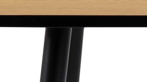 Esstisch Actona group aus Holz in Holzfarben Esstisch Wilma Wildeiche & schwarze Metallfüße - ca. 80 x 80 cm