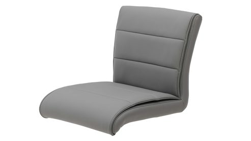 Barstuhl Interliving aus Kunstfaser in Grau Interliving Esszimmer Serie 5122 – Barstuhl ST67 graue Mikrofaser Delphin & gebürsteter Edelstahl