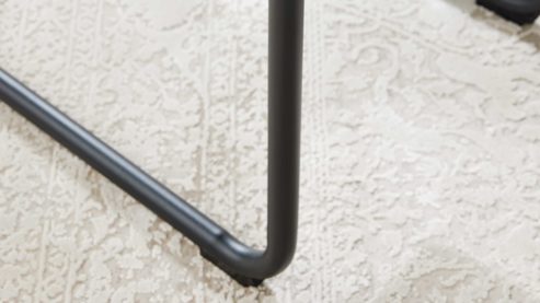 Schwingstuhl Interliving aus Kunstfaser in Dunkelgrau Interliving Esszimmer Serie 5122 – Schwingstuhl onyxschwarze Mikrofaser & mattschwarzes Metall