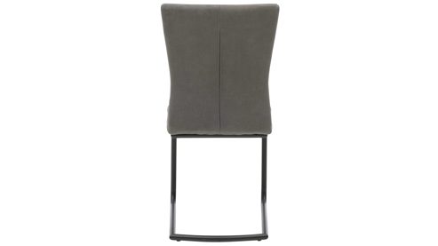 Schwingstuhl Interliving aus Kunstfaser in Dunkelgrau Interliving Esszimmer Serie 5122 – Schwingstuhl onyxschwarze Mikrofaser & mattschwarzes Metall