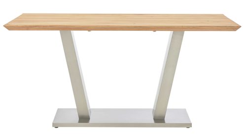 Esstisch Interliving aus Holz in Holzfarben Interliving Esszimmer Serie 5122 – Esstisch Wildeiche & Edelstahl - ca. 160 x 90 cm