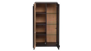 Wohnwand Interliving aus Holz in Holzfarben Interliving Wohnzimmer Serie 2033 - Wohnwand V12601 Asteiche - dreiteilig, Breite ca. 303 cm