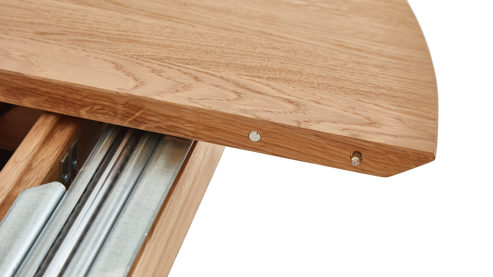 Auszugtisch PARTNERRING COLLECTION aus Holz in Holzfarben PARTNERRING COLLECTION Programm Vigo - Ausziehtischtisch Eiche geölt - ca. 125-175 x 125 cm