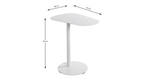 Beistelltisch Haku aus Metall in Weiß Beistelltisch Höhe ca. 60 cm - Weiß
