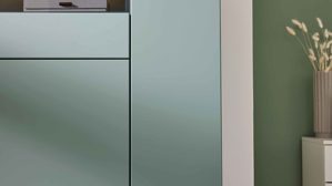 Highboard Interliving aus Holz in Grün Interliving Wohnzimmer Serie 2031 - Highboard BK15070 Schilfgrün - Breite ca. 150 cm