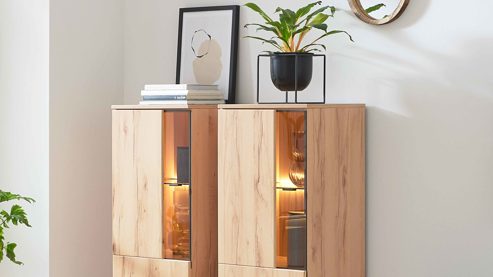 Möbelbeleuchtung Interliving aus Kunststoff in Weiß Interliving Wohnzimmer Serie 2031 - LED-Beleuchtung ZLN245 Breite ca. 45 cm - zweiteilig