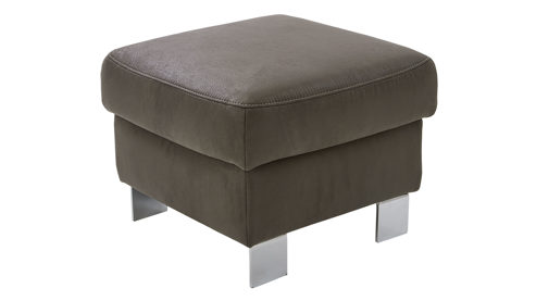 Funktionshocker modulmaster aus Stoff in Anthrazit Modulmaster MM-PP1194 - Polsterhocker mit Funktion anthrazitfarbene Mikrofaser Saddle & Metallfüße W009-M01 - ca. 60 x 60 cm