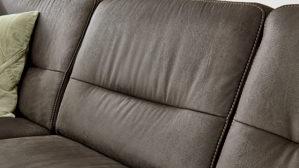 Ecksofa modulmaster aus Stoff in Anthrazit Modulmaster MM-PP1194 - Ecksofa anthrazitfarbene Mikrofaser Saddle & Metallfüße W009-M01 - Stellfläche ca. 160 x 244 cm