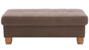 Polsterhocker modulmaster aus Stoff in Braun Modulmaster MM-PP1188 - XXL-Polsterhocker nougatbraune Mikrofaser Mammut & geölte Wildeiche - ca. 130 x 65 cm