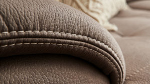 Ecksofa modulmaster aus Stoff in Braun Modulmaster MM-PP1188 - Wohnlandschaft nougatbraune Mikrofaser Mammut & geölte Wildeiche - Stellfläche ca. 243 x 341 cm