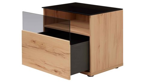 Wohnwand Interliving aus Holz in Holzfarben Interliving Wohnzimmer Serie 2031 - Wohnwand EB33002 Balkenbuche - Länge ca. 330 cm