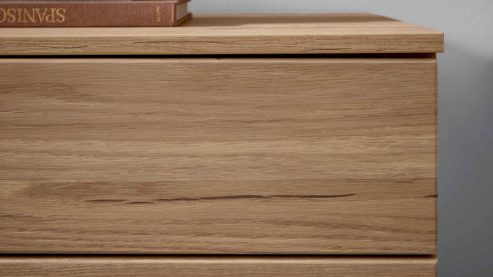 Wohnwand Interliving aus Holz in Holzfarben Interliving Wohnzimmer Serie 2031 - Wohnwand EB25701 Risseiche - Länge ca. 257 cm