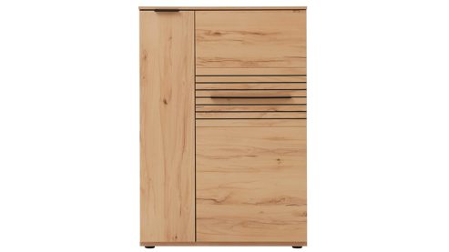 Wohnwand Interliving aus Holz in Holzfarben Interliving Wohnzimmer Serie 2032 - Wohnwand EB34501 Risseiche - Länge ca. 345 cm