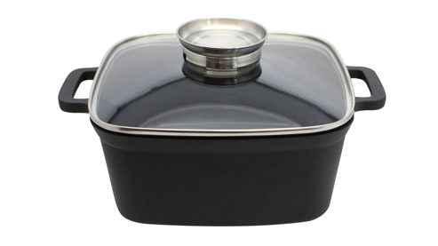 Multifunktionstopf Elo® aus Metall in Schwarz ELO® Multifunktionstopf-Set Cubus Aluminiumguss – ca. 24 x 24 cm