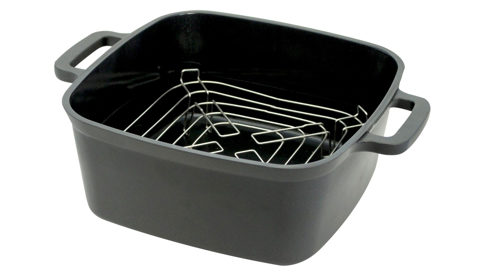 Multifunktionstopf Elo® aus Metall in Schwarz ELO® Multifunktionstopf-Set Cubus Aluminiumguss – ca. 24 x 24 cm