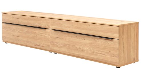 Wohnwand Interliving aus Holz in Holzfarben Interliving Wohnzimmer Serie 2032 - Wohnwand EB34501 Risseiche - Länge ca. 345 cm