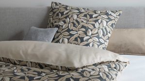 Bettwäsche-Set Interliving aus Stoff in Anthrazit Interliving Bettwäsche Serie 9131 floral anthrazitfarbener & beiger Baumwollsatin - ca. 155 x 220 cm