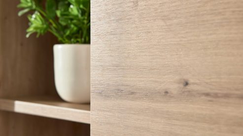 Wohnwand Interliving aus Holz in Holzfarben Interliving Wohnzimmer Serie 2110 - Wohnwand EB34502 Alteiche - Breite ca. 345 cm