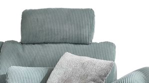 Kopfstütze Megapol aus Stoff in Hellblau Polsterprogramm VS-MP1028 - Kopfstütze aquafarbener Cord - Länge ca. 52 cm