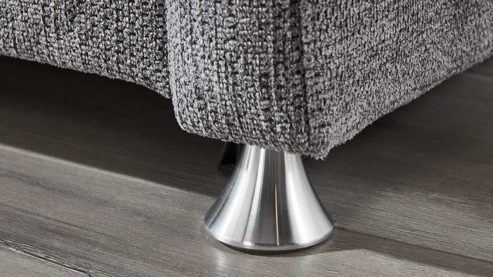 Schlafsofa comfortmaster besser sitzen, liegen, leben aus Stoff in Grau Comfortmaster Schlafsofa Molto mit Faltbett-Funktion grauer Webstoff 2-6989& Chromfüße - Breite ca. 156 cm