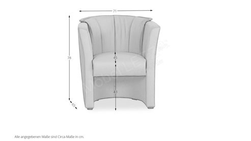 Cocktailsessel Matex aus Kunstleder in Schwarz Cocktailsessel Lux Kunstleder schwarz 628 - Breite ca. 71 cm