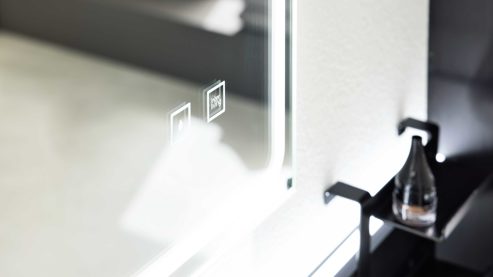 Wandspiegel Interliving aus Spiegel in Transparent Interliving Bad Serie 7317 - Wandspiegel ca. 80 x 72 cm