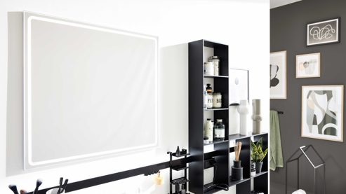 Wandspiegel Interliving aus Spiegel in Transparent Interliving Bad Serie 7317 - Wandspiegel ca. 80 x 72 cm