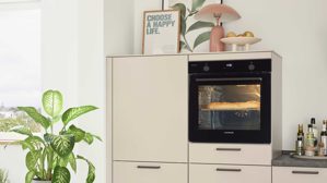 Einbauküche culineo® aus Holz in Beige Culineo® Einbauküche C615 mit Einbaugeräten Sand - Stellfläche ca. 370 x 395 cm