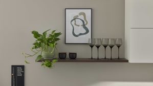 Einbauküche culineo® aus Holz in Weiß Culineo® Einbauküche C615 mit Einbaugeräten Alpinweiß & Walnuss - Stellfläche ca. 280 x 305 cm