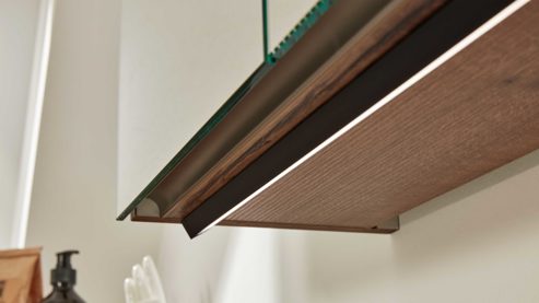 Möbelbeleuchtung Interliving aus Kunststoff in Schwarz Interliving Bad Serie 7402 – Nischenbeleuchtung 10,5 Watt - Länge ca. 88 cm