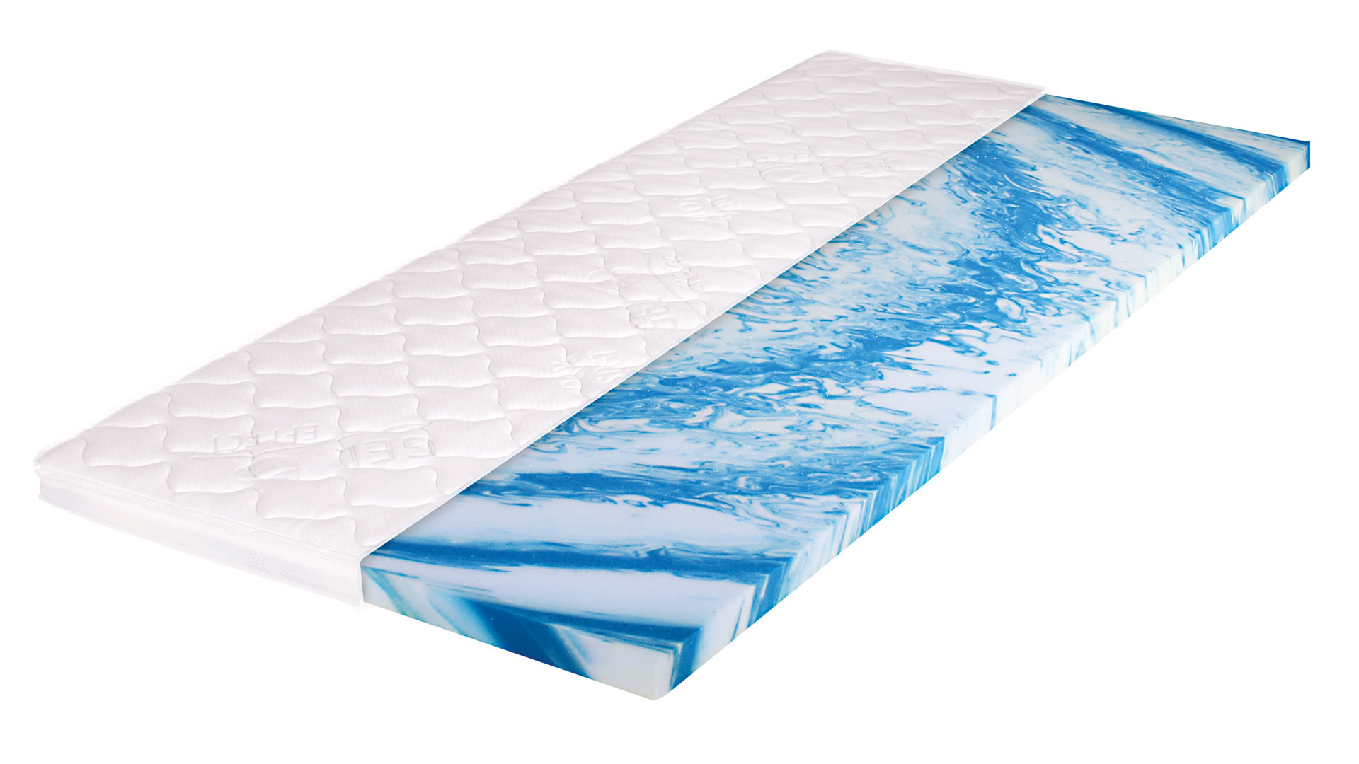 Topper Sun garden | 162739 aus Stoff in Weiß Topper für Boxspringbett rundet das Schlafzimmermöbel komfortabel ab. Gelschaum - Liegefläche ca. 140 x 200 cm