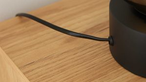 Tischleuchte Interliving aus Glas in Grau Interliving Leuchten Serie 9350 - Tischlampe rauchfarbenes Glas - Höhe ca. 19 cm