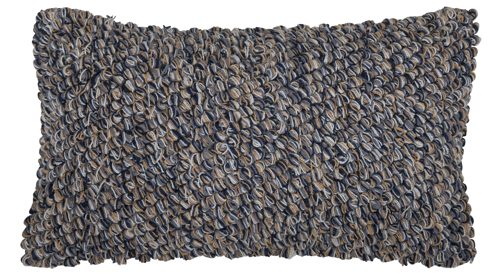 Kissenbezug /-hülle Interliving aus Stoff in Blau Interliving Kissenhülle Serie 9116 blau meliertes Mischgewebe - ca. 40 x 60 cm