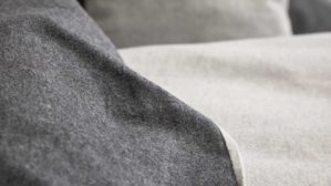 Bettwäsche-Set Interliving aus Stoff in Anthrazit Interliving Bettwäsche Serie 9118 - Biberbettwäsche Anthrazit & Hellgrau - ca. 80 x 80 cm und 150 x 200 cm