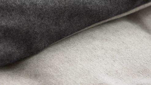 Bettwäsche-Set Interliving aus Stoff in Anthrazit Interliving Bettwäsche Serie 9118 - Biberbettwäsche Anthrazit & Hellgrau - ca. 80 x 80 cm und 135 x 200 cm