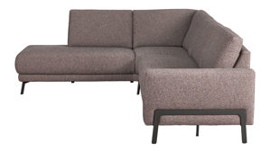 Ecksofa COMFORT SMART aus Stoff in Dunkelgrau Braun COMFORT SMART Lexi - Ecksofa Salt n pepper multi Bezug – Stellfläche ca. 201 x 169 cm