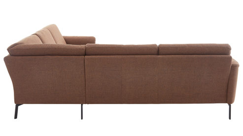 Ecksofa COMFORT SMART aus Stoff in Braun Rot COMFORT SMART Grace - Ecksofa Salt n pepper rusti Bezug – Stellfläche ca. 266 x 246 cm