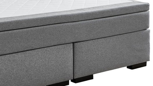 Boxspringbett Sun garden | 162739 aus Stoff in Grau Boxspringbett Innsbruck grauer Bezug 50516-710 – Liegefläche ca. 180 x 200 cm