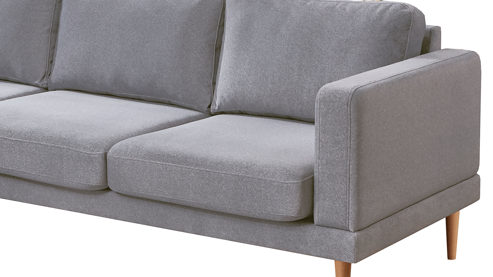 Ecksofa Sun garden | 162739 aus Stoff in Hellgrau Ecksofa Gotha hellgrauer Bezug & Buchefüße - Stellfläche ca. 240 x 154 cm