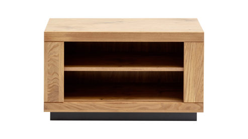Garderobenbank Mca direkt aus Holz in Holzfarben Garderobenprogramm Greno - Garderobenbank Wildeiche - zwei Fächer, ca. 80 x 47 cm