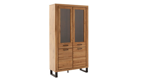 Vitrine Mca direkt aus Holz in Holzfarben Wohnprogramm Kambo - Vitrine Wildeiche - ca. 108 x 199 cm