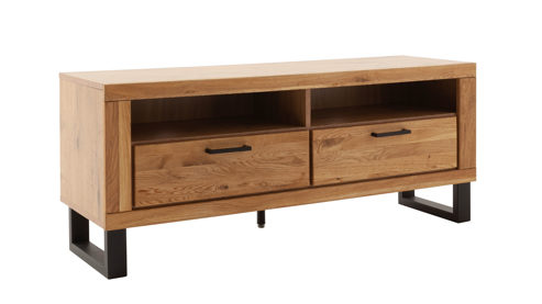 Medienmöbel Mca direkt aus Holz in Holzfarben Wohnprogramm Kambo - TV-Element Wildeiche - zwei Schubkästen, Breite ca. 138 cm