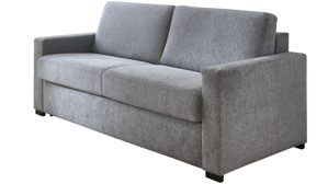 Schlafsofa Restyl aus Stoff in Grau Schlafsofa Molly Comfort mit Faltbettfunktion grauer Chenillebezug 2-6989 - Liegefläche ca. 130 x 200 cm